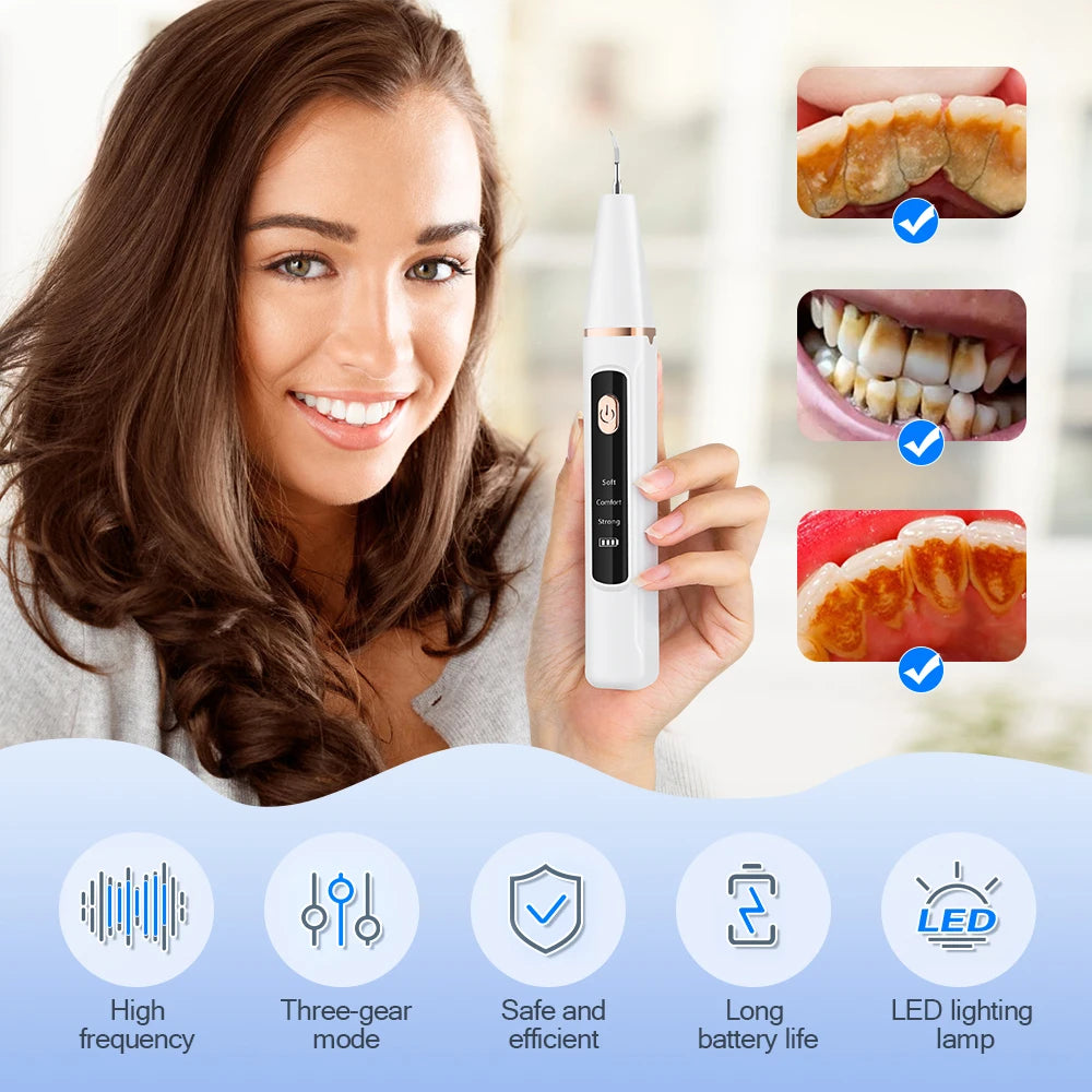 Ultrasonic Electric Teeth Cleaner – Tartar & Plaque Remover