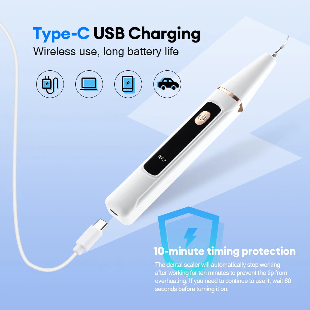 Ultrasonic Electric Teeth Cleaner – Tartar & Plaque Remover