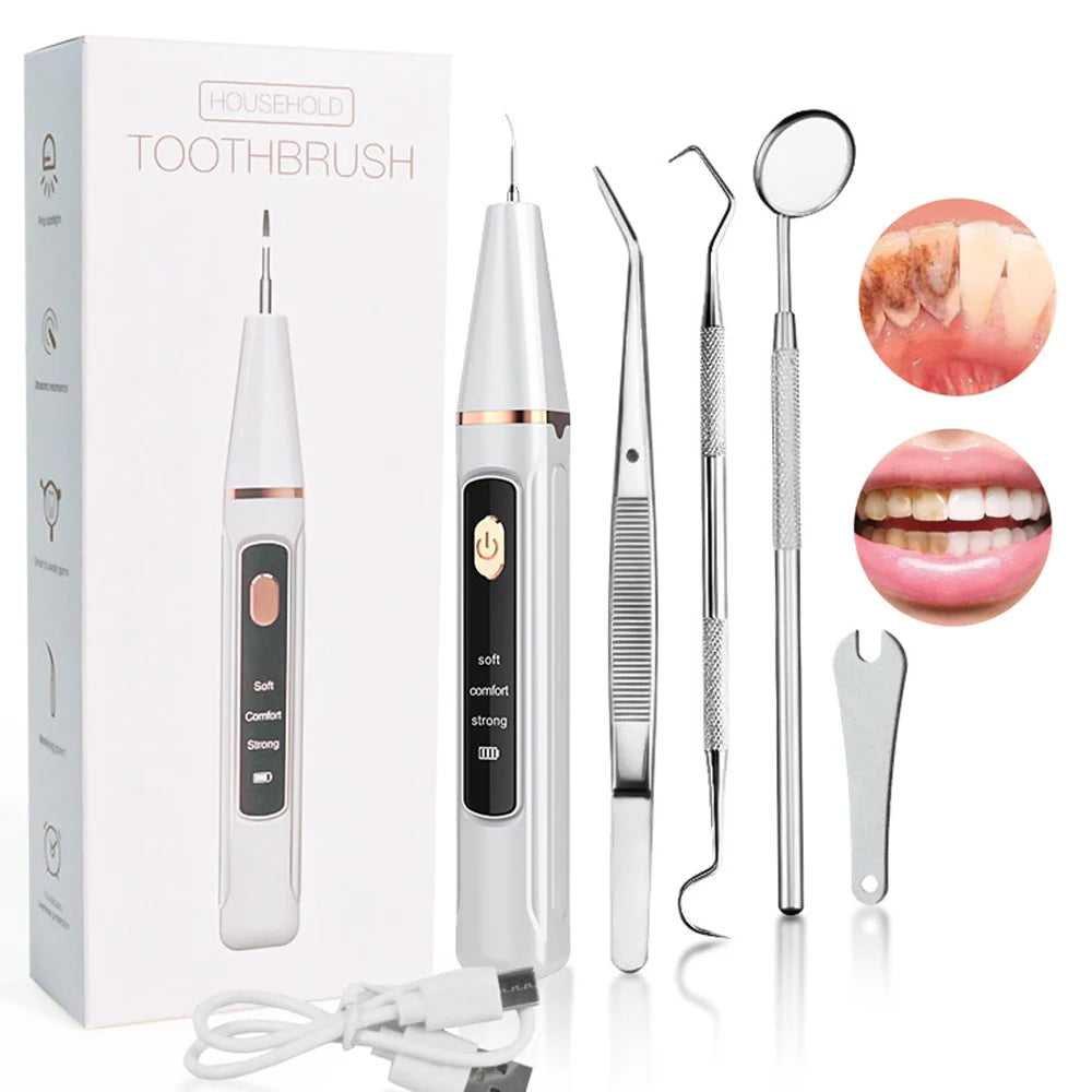 Ultrasonic Electric Teeth Cleaner – Tartar & Plaque Remover