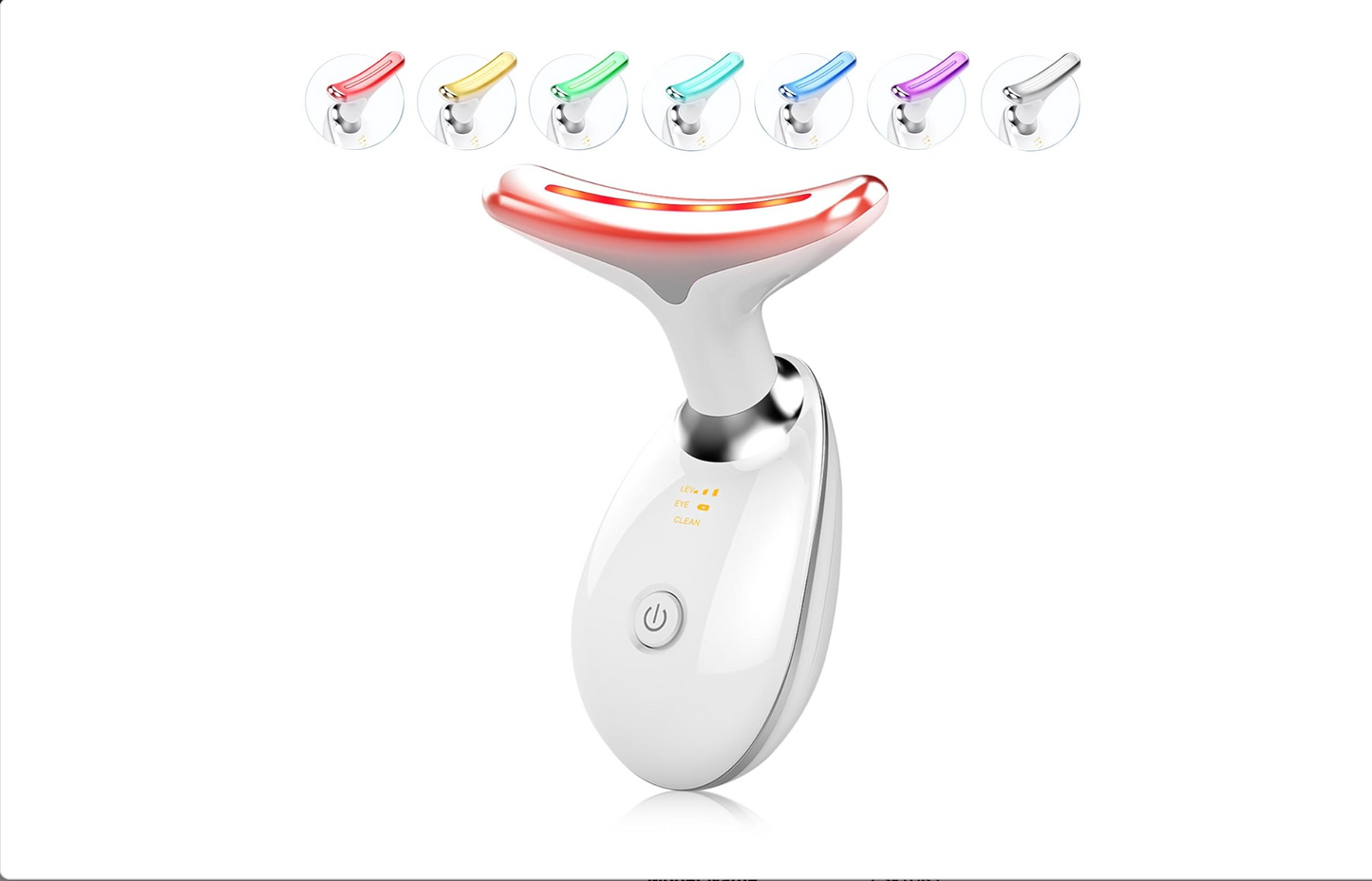 7-Color Light Therapy for Face & Neck – Reduces Wrinkles, Tightens Skin, and Removes Double Chin