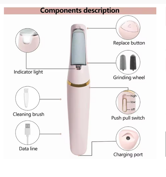 Electric Callus Remover & Foot File – Professional Pedicure Kit