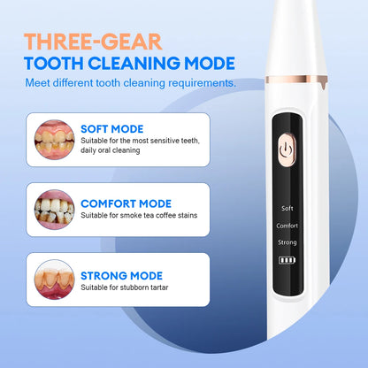 Ultrasonic Electric Teeth Cleaner – Tartar & Plaque Remover