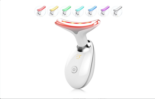 7-Color Light Therapy for Face & Neck – Reduces Wrinkles, Tightens Skin, and Removes Double Chin
